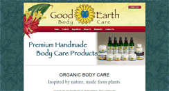 Desktop Screenshot of goodearthbodycare.com
