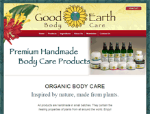 Tablet Screenshot of goodearthbodycare.com